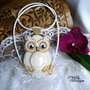 "Little white owl" - Colier