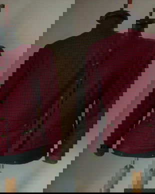 SACOU STOFA LANA SI PIELE NATURALA