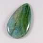6709 - Pandantiv, agata, picatura, verde, 59x33x7mm