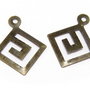 Charm metalic, bronz, 12x15 mm