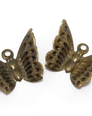 Charm metalic, bronz, 12x10 mm
