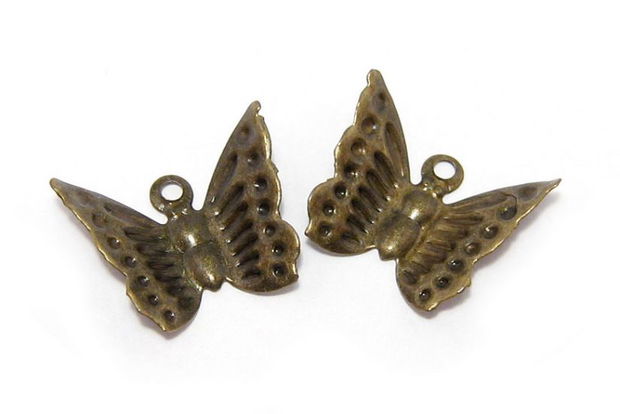 Charm metalic, bronz, 12x10 mm