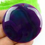 6747 - Pandantiv, agata mov - verde,  53x6mm