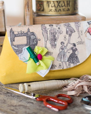 Poseta plic Sewing vintage unicat- pentru comanda