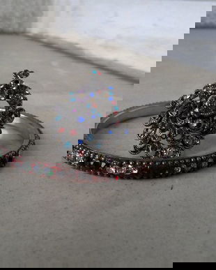 SPLENDIDA GARNITURA VINTAGE STRASURI