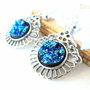 Cercei argintii DRUZY BLUE
