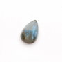 Cabochon Labradorit lacrima - gri cu irizatii albastru deschis