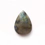Cabochon Labradorit lacrima - gri cu irizatii albastru deschis