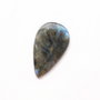 Cabochon Labradorit lacrima - gri cu irizatii albastru deschis