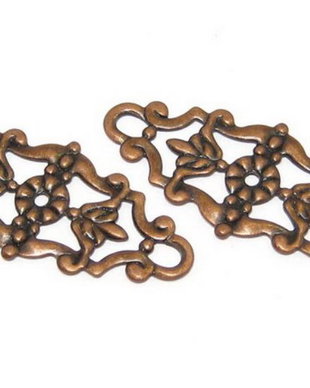 Link filigranat, cupru, 27x12 mm