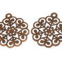 Pandantiv filigranat, cupru, 17.5x15 mm