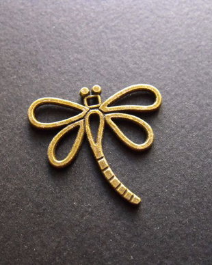 PANDANTIV LIBELULA BRONZ - 28 X 30 MM