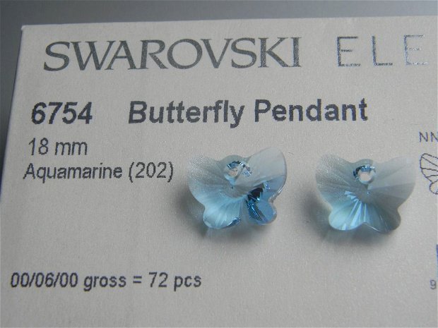 Pandantiv Swarovski - Fluture 18 mm - 6754-202