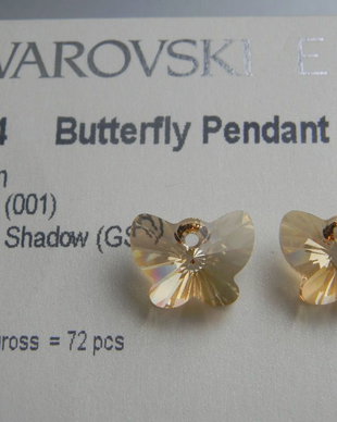 Pandantiv Swarovski - Fluture 18 mm - 6754-GSH