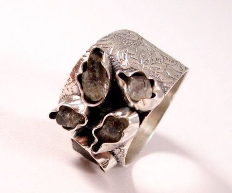 Ag055 - Inel, argint 925, herkimer diamond