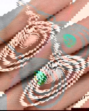 Ag141 - Cercei, argint 925, fire opal, picatura