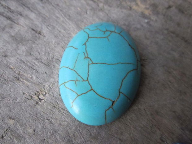 Cabochon imitatie turquoise 40x30