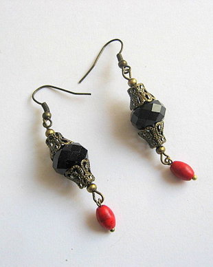 cercei howlite si cristale 22310