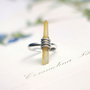 Midnight Nostalgia - Inel Crystal Point Quartz galben in degrade infasurat in sarma argintie