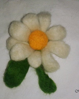 Floare  margareta impaslita manual