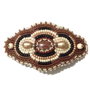 Clama par cu broderie margele si Swarovski