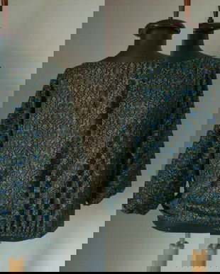 BLUZA MATASE VEGETALA ARABESCURI