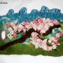 Bratara impaslita si brodata - Ciresul japonez -