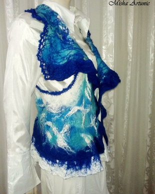 Vesta impaslita Boho chic blue - rezervat