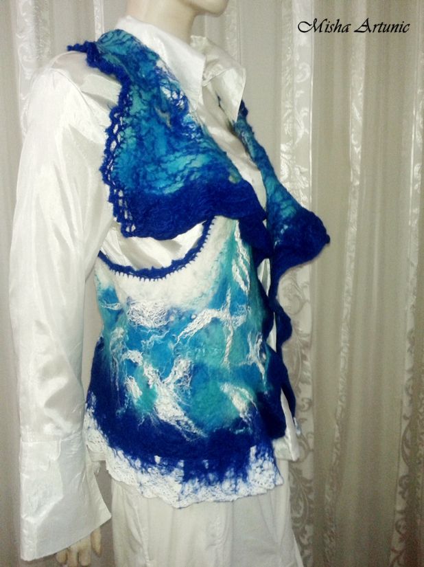 Vesta impaslita Boho chic blue - rezervat