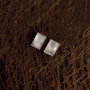 Set cabochoane moonstone albastru si rainbow -  2 buc pereche - 5 x 7 mm