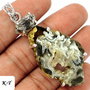Ag149 - Pandantiv, argint 925, geoda druzy, herkimer diamondcafeniu