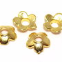 Capacel metalic, auriu, 6x2 mm - 10 bucati
