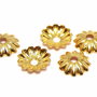 Capacel metalic, auriu, 6x1.5 mm - 10 bucati
