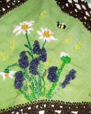 vandut Bandana/ Esarfa - croetata, brodata - Summer corner