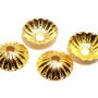 Capacel metalic, auriu, 5x1.5 mm - 100 de bucati