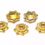 Capacel metalic, auriu, 5x2 mm - 10 bucati