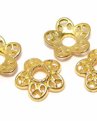 Capacel metalic, auriu, 12x3 mm