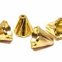 Capacel metalic, auriu, 13x12 mm