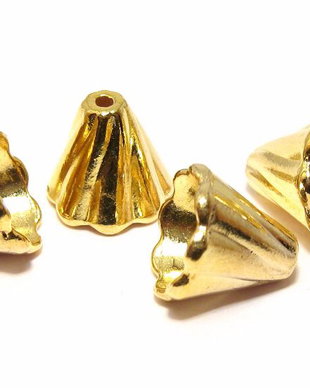 Capacel metalic, auriu, 13x12 mm