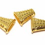 Capacel metalic, auriu, 18x16.5 mm