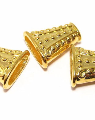 Capacel metalic, auriu, 18x16.5 mm