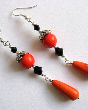 cercei howlite si cristale 25256