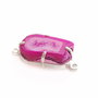 Conector cu agata druzy magenta in rama argintata