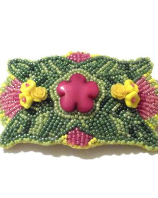 Clama par cu broderie margele si jad-participa la concurs "Nesfarsirea de flori"
