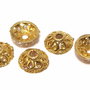 Capacel metalic, auriu antichizat, 11x4 mm