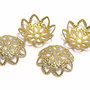 Capacel metalic, auriu antichizat, 10x4 mm
