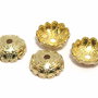 Capacel metalic, auriu antichizat, 7.5x2.5 mm