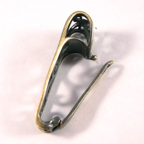 6691 - (1b) Agatatoare decorativa pt pandantive donut, alama, 36x12mm