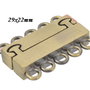 6681 - (1set) Inchizatoare magnetica, alama / bronz, multisir, 5 randuri