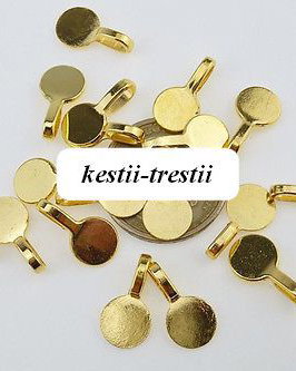 6690 - (10b) Agatatori cu platou pt lipit, aliaj metalic auriu